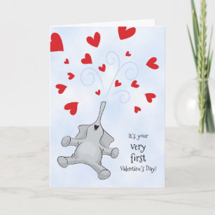 Handmade Personalised Baby's First 1st Valentine's Valentines Day Card 