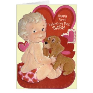 Baby&#39;s First Valentine&#39;s Greeting Card