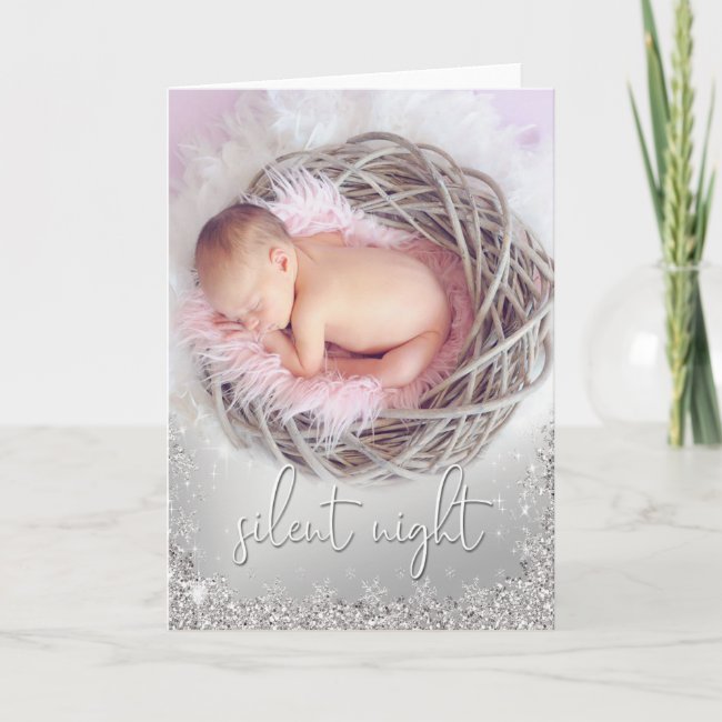 Baby's First Xmas Silent Night - YOUR BABY'S PHOTO