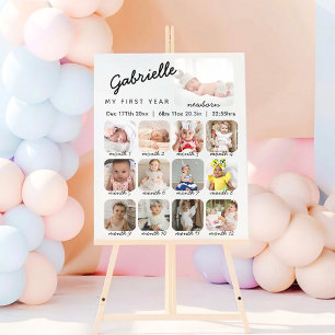 Baby's First Year Milestone Birthday Sign