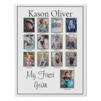 Baby's First Year Milestone Keepsake Canvas