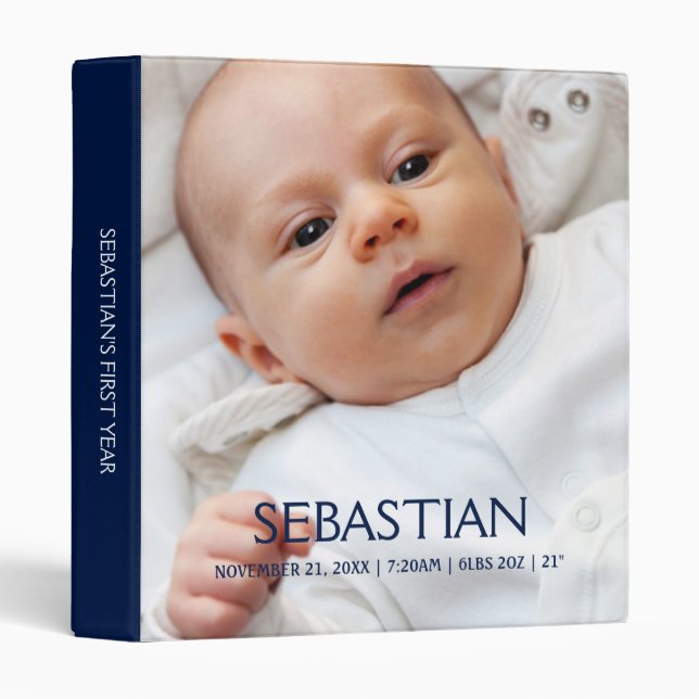 Babys First Year Personalized 3 Ring Binder (Front/Spine)
