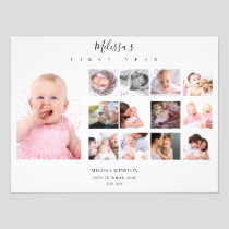 Baby's First Year Photo Collage Keepsake Print