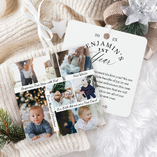 Baby's First Year Photo Gallery Special Highlights Metal Ornament