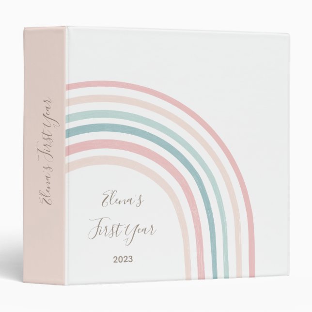 Baby's First Year Photo Memory Album 3 Ring Binder (Front/Spine)