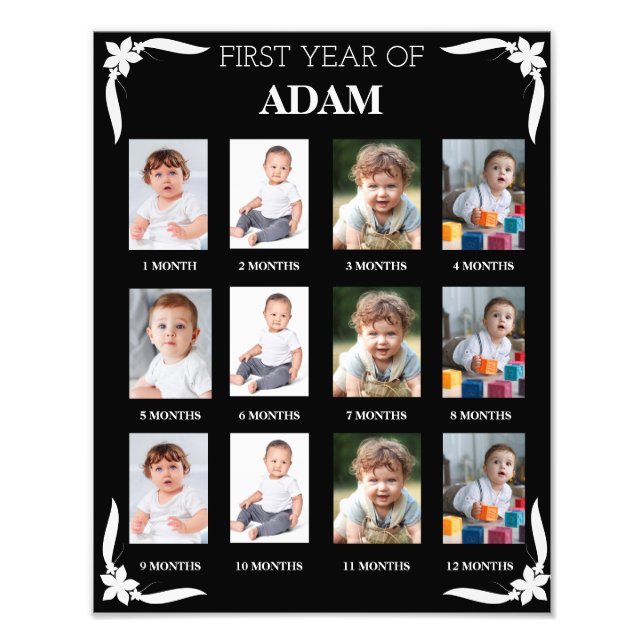 Baby's First Year Photo Sign First Year  (Front)