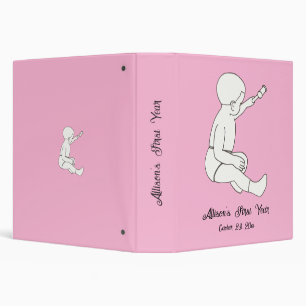 Baby's First Year, Pink Scrapbook Album 3 Ring Binder