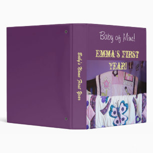 Baby's First Year scrapbook milestone binder Quilt