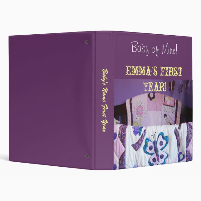 Baby's First Year scrapbook milestone binder Quilt (Background)