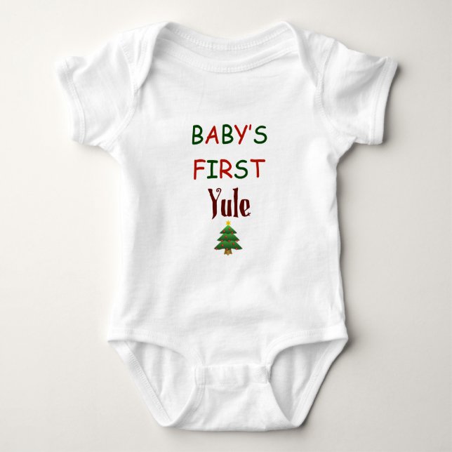 Baby's First Yule Baby Bodysuit (Front)