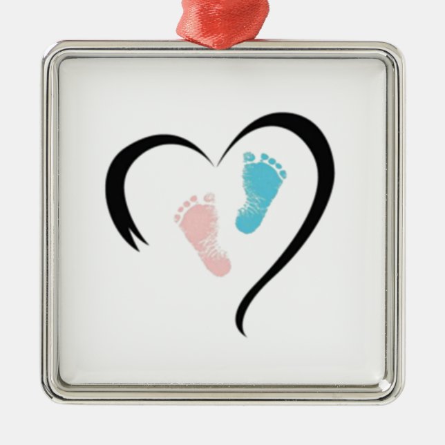 ***BABY'S FOOTPRINTS*** CHRISTMAS ORNAMENT (Front)