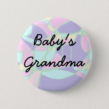 Baby's Grandma Baby Shower Button by Magical_Maddness at Zazzle