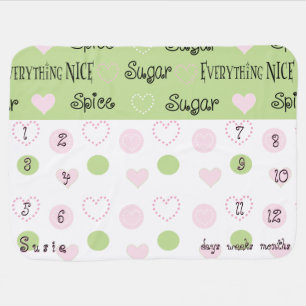 Baby's Growth Milestone Sugar and Spice Baby Blanket
