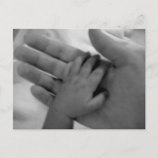baby's hand postcard
