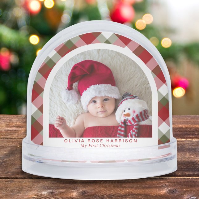 Babys My First Christmas Arch Photo Snow Globe (Creator Uploaded)