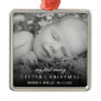 Baby's My First Merry Little Christmas Cute Photo Metal Ornament
