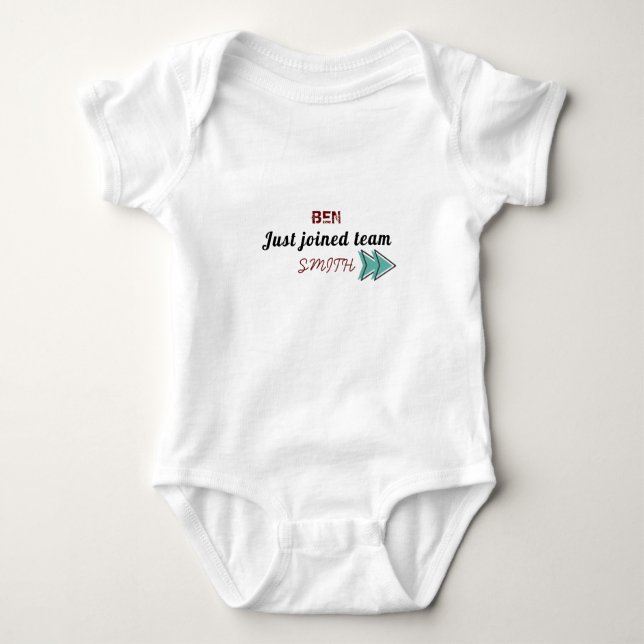 Baby's name just joined baby bodysuit (Front)