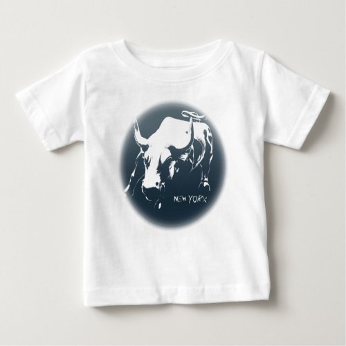 Babys New York Shirt NYC Baby Bull Souvenir Shirt