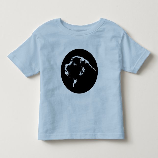 Baby's Newfoundland Dog T-Shirt Toddler Dog Shirts (Front)