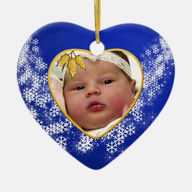 Baby's Photo Keepsake Christmas Ornament (Front)