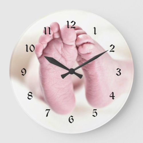 Babys Precious Little Feet Large Clock