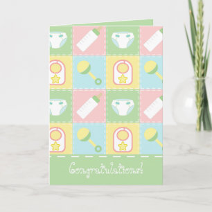 Baby's Quilt Greeting Card