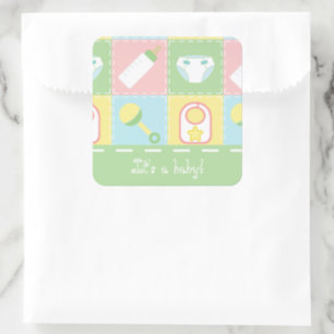 Baby's Quilt Shower Sticker Roll