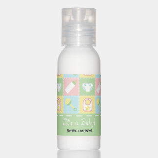 Baby's Quilt Travel Bottle Favors Hand Lotion