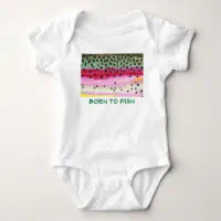 Rainbow Trout Fly Fishing Girl's Baby Bodysuit