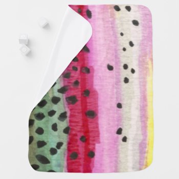Baby's Rainbow Trout Fishing Stroller Blanket by TroutWhiskers at Zazzle
