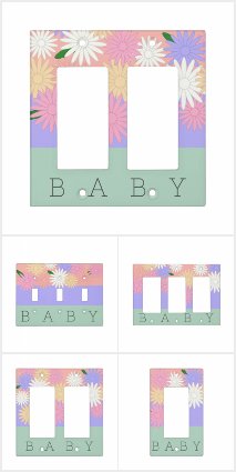 Baby's Room Floral Pastel Colors, Elegant Lighting