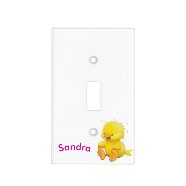 Baby's Room Single Toggle Light Switch Yellow Duck Cover (Front)