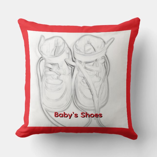 Baby's Shoes  Throw Pillow (Front)
