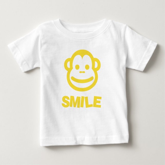 Baby's Smile T-shirt with cheeky monkey (Front)