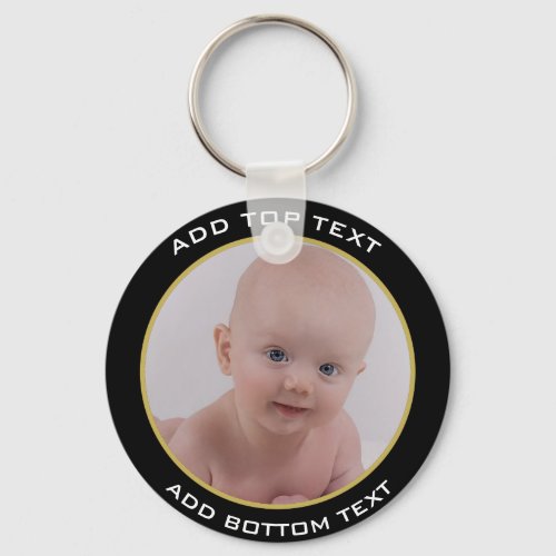 Babys Snapshot Photo Button Keychain