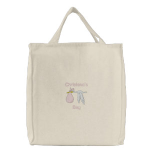 Baby's Things Embroidered Bag (Pink)
