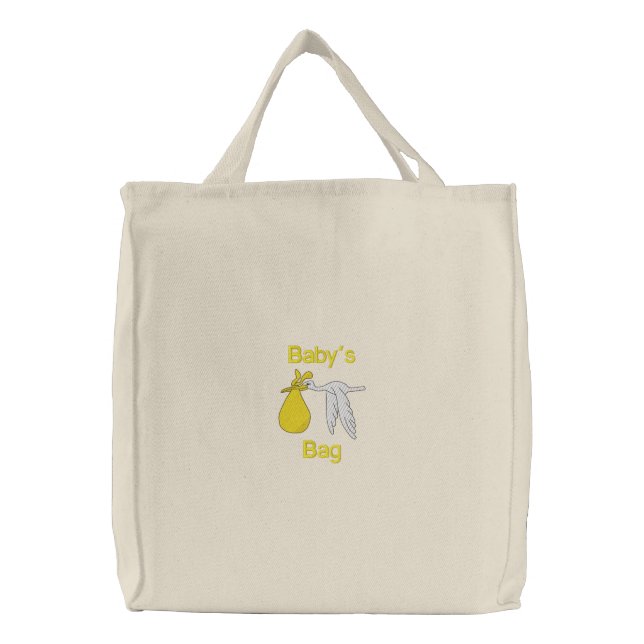 Baby's Things Embroidered Bag (Yellow) (Front)