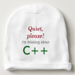 [ Thumbnail: Baby's Thinking About C++ Baby Beanie ]