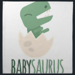 Babysaurus Cloth Napkin<br><div class="desc">The Jurassic rules in this design! Perfect for a bib, shirt or more for every dino-loving kid who wants to be surrounded by his pre-historic pals!</div>