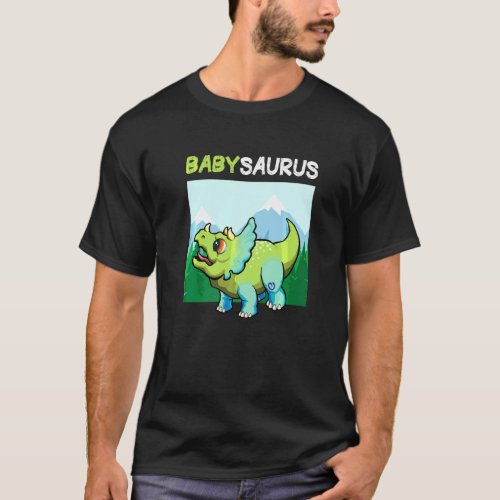 Babysaurus Dinosaur  Cute Kiddo Triceratops T_Shirt
