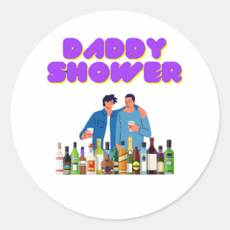 Babyshower Gifts for him Baby Announcement Gift Classic Round Sticker