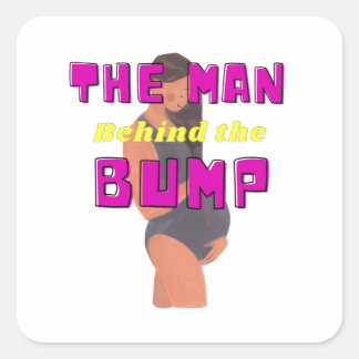 Babyshower Gifts for him Baby Announcement Gift Square Sticker