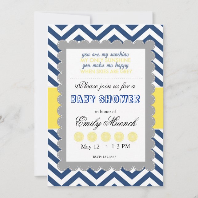Babyshower in honor of: invitation (Front)