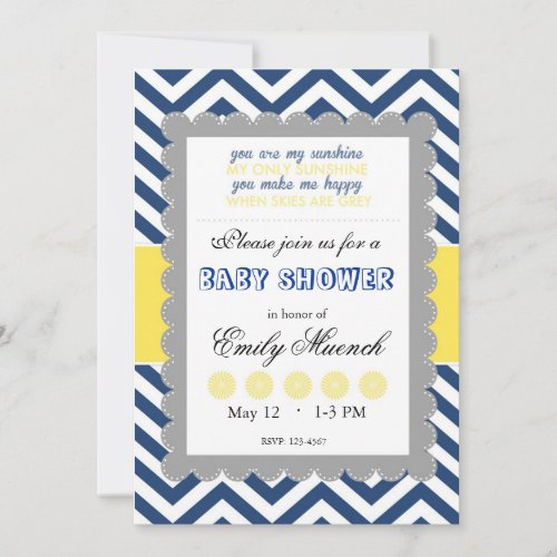 Babyshower in honor of: custom invites