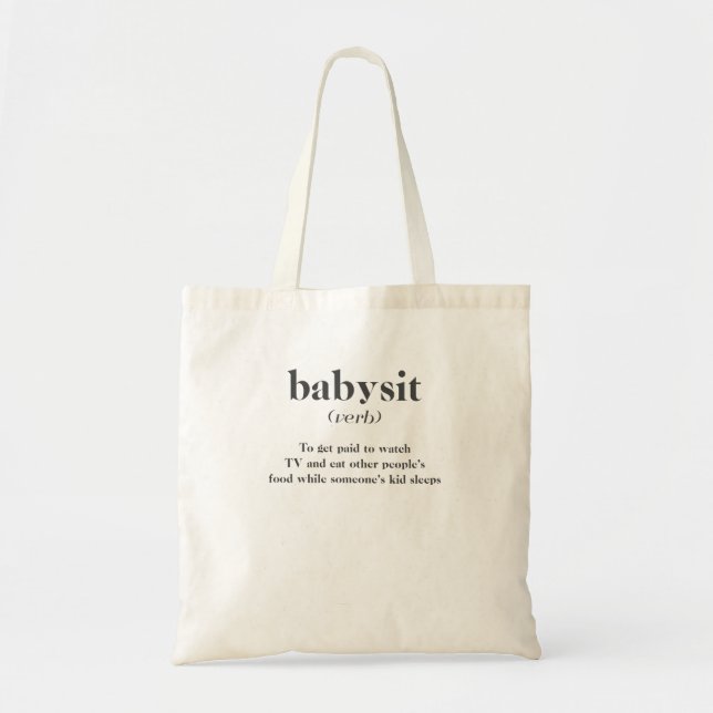 Babysit Tote Bag (Front)