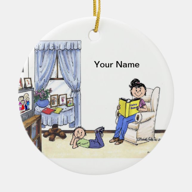 Babysitter, 1 Boy Ceramic Ornament (Front)