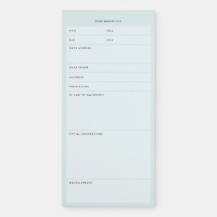 Babysitter 1 magnetic notepad