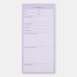 Babysitter 1 magnetic notepad