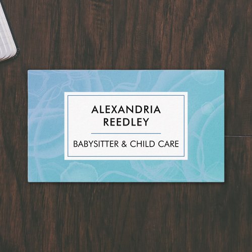 Babysitter Babysitting Children Daycare Cute Blue Business Card