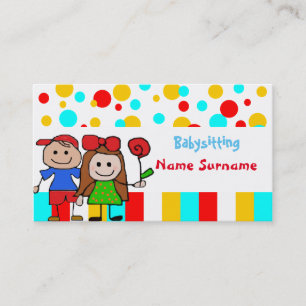babysitter,babysitting, nursery school .... business card